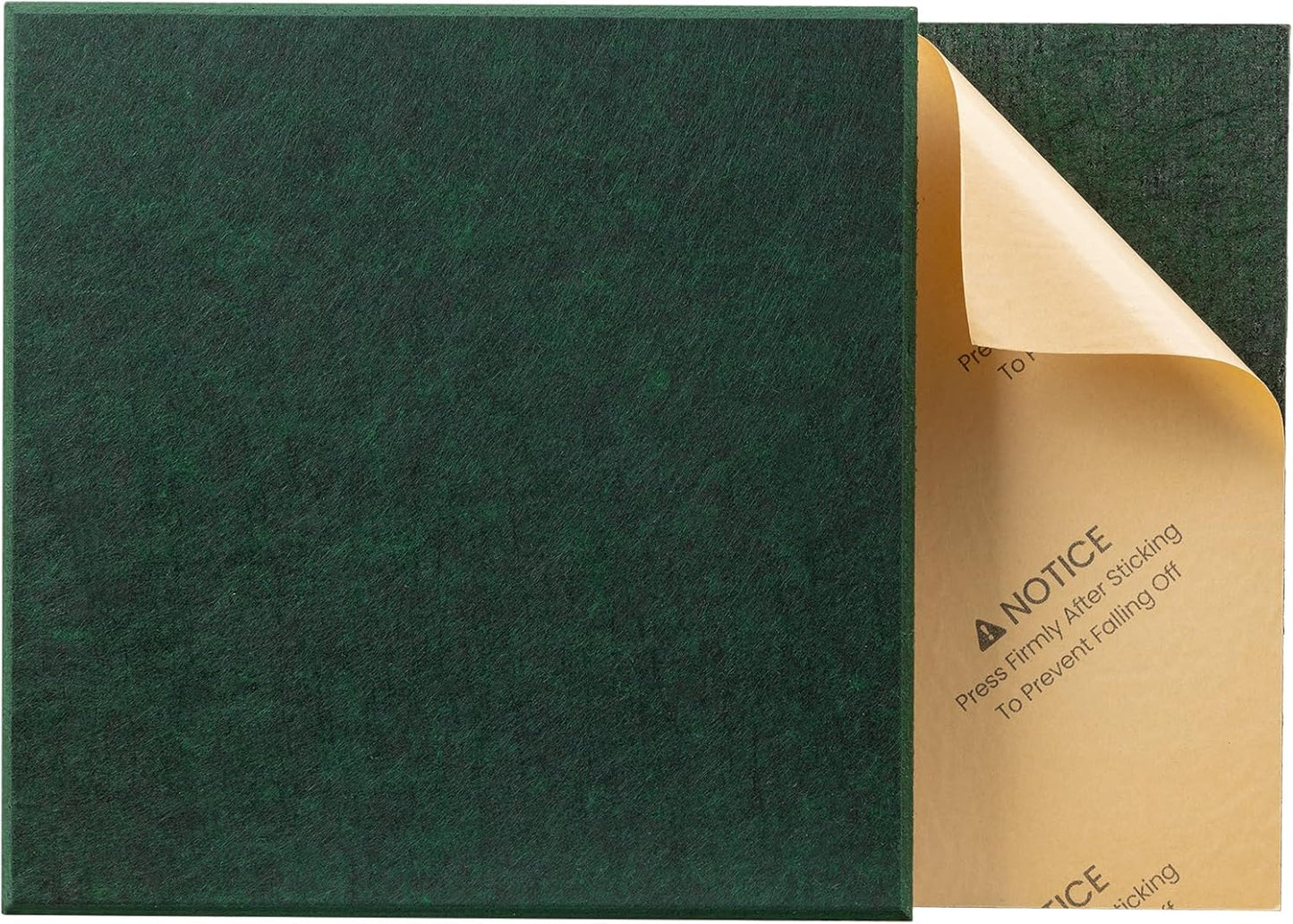 12 Pack Self-Adhesive Acoustic Panels, 12" X 12" X 0.4" High-Density Sound Proof Foam Panels for Walls, Soundproof Wall Panels for Home & Office (Forest Green)