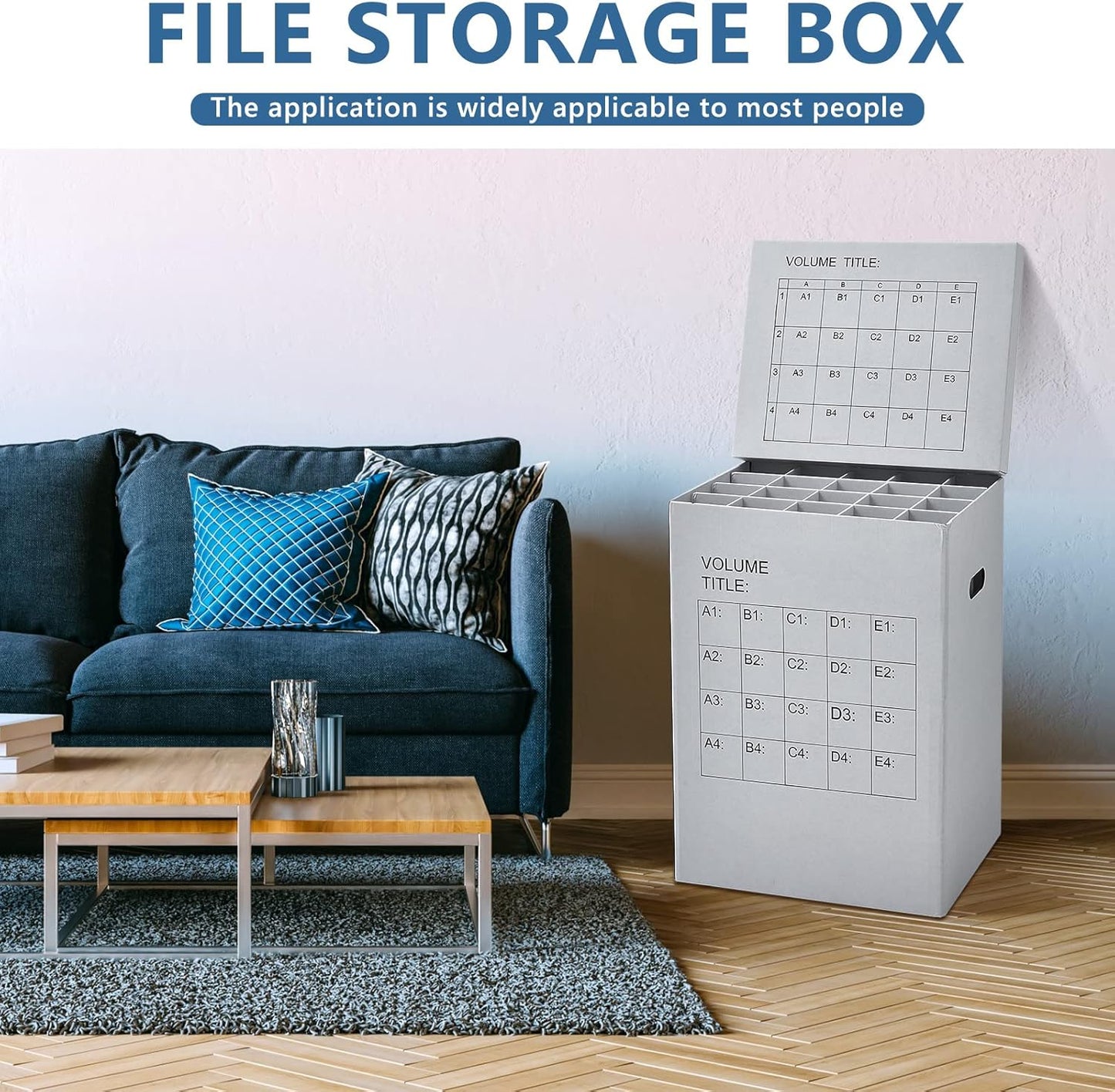 PerKoop 2 Pack Blueprint Holder Storage Organizer for Storing Poster Anchor Charts 40 Slots 25 x 17.7 x 14.2 Inch Blueprint Roll File Holder for Architectural Map School Office Home Items