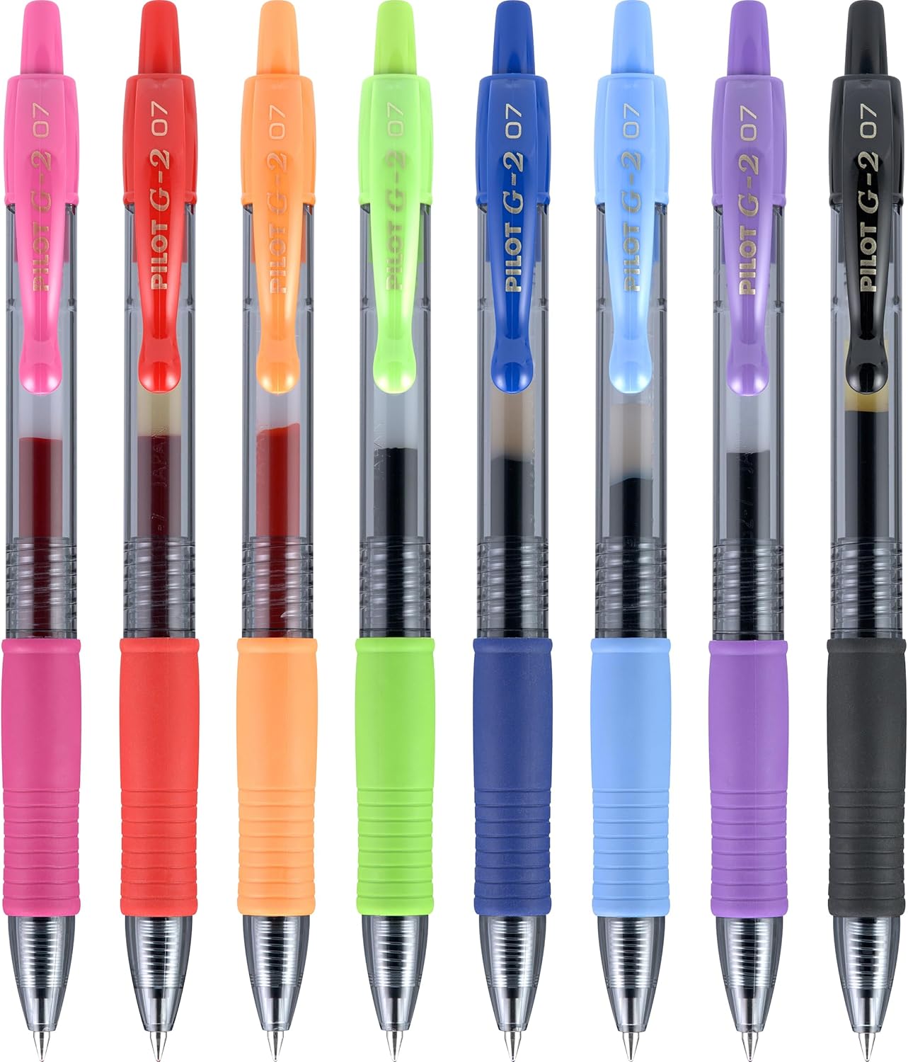 Pilot G2 Premium Gel Pens, Gel Roller Pens, Fine Point 0.7 mm Assorted Colors 8