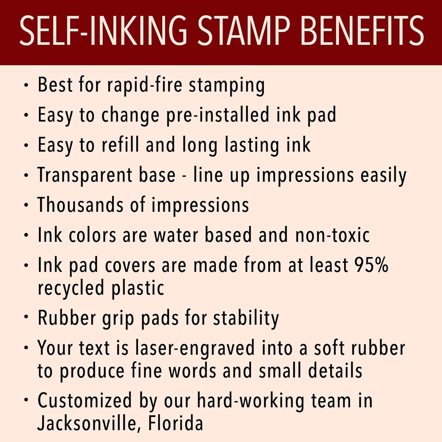 Custom Self-Inking Stamps | 49 Designs | Fun Phrases | Grading Made Easy | Classroom & Book Stamps (Check Box, Large)