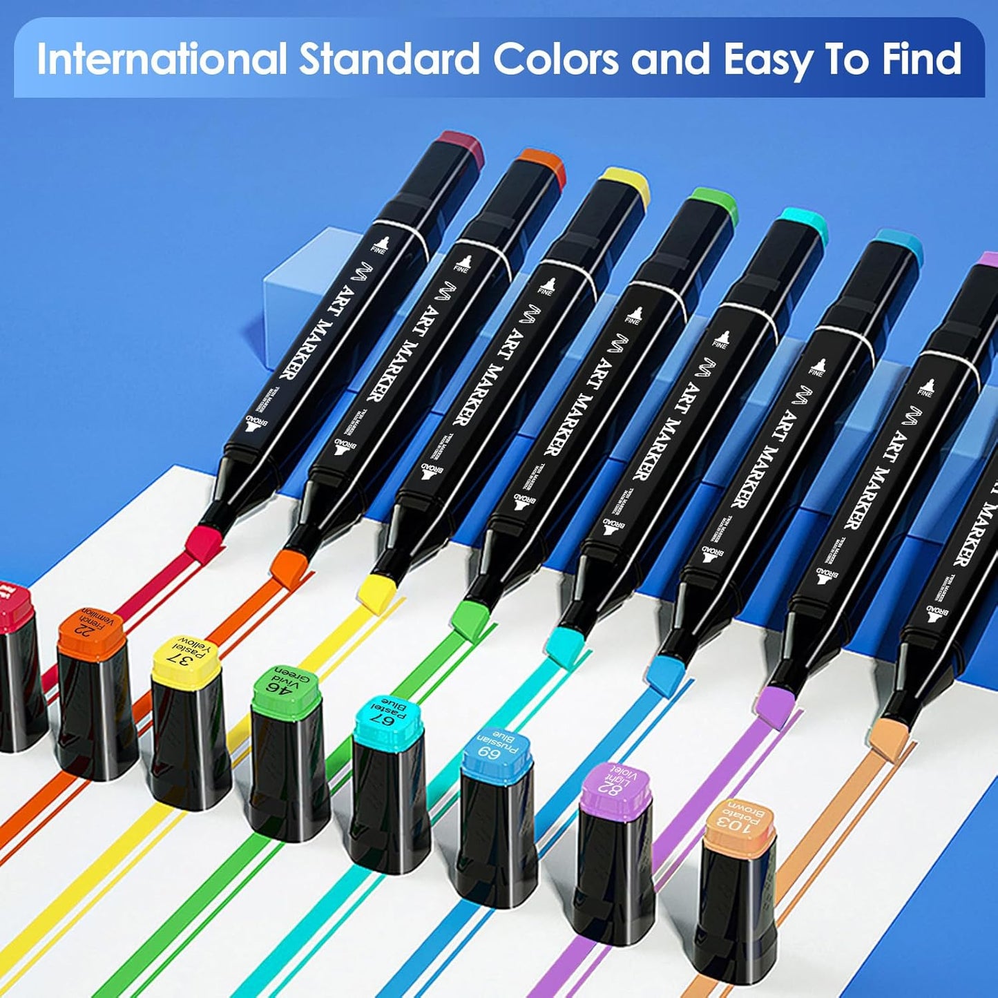 Banral Alcohol Markers Set, 136 Colors Dual Tip Alcohol Based Art Marker for Artists, Permanent Drawing Pens for Adult Coloring Sketching Illustration with Case and Holders