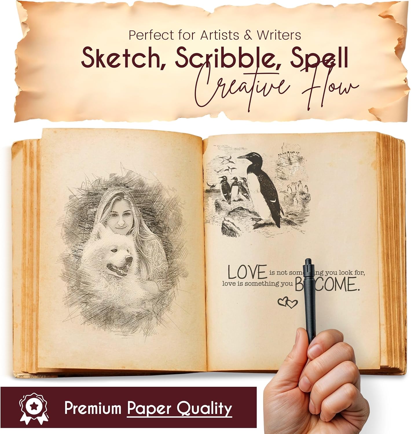 Spell Book of Shadow Lord of the Ring Leather Journal Diary with Clasp Lock β 200 Page Deckle Edge Leather Bound Notebook β Vintage Notebook for Writing, Drawing, Home, Office, Travelling