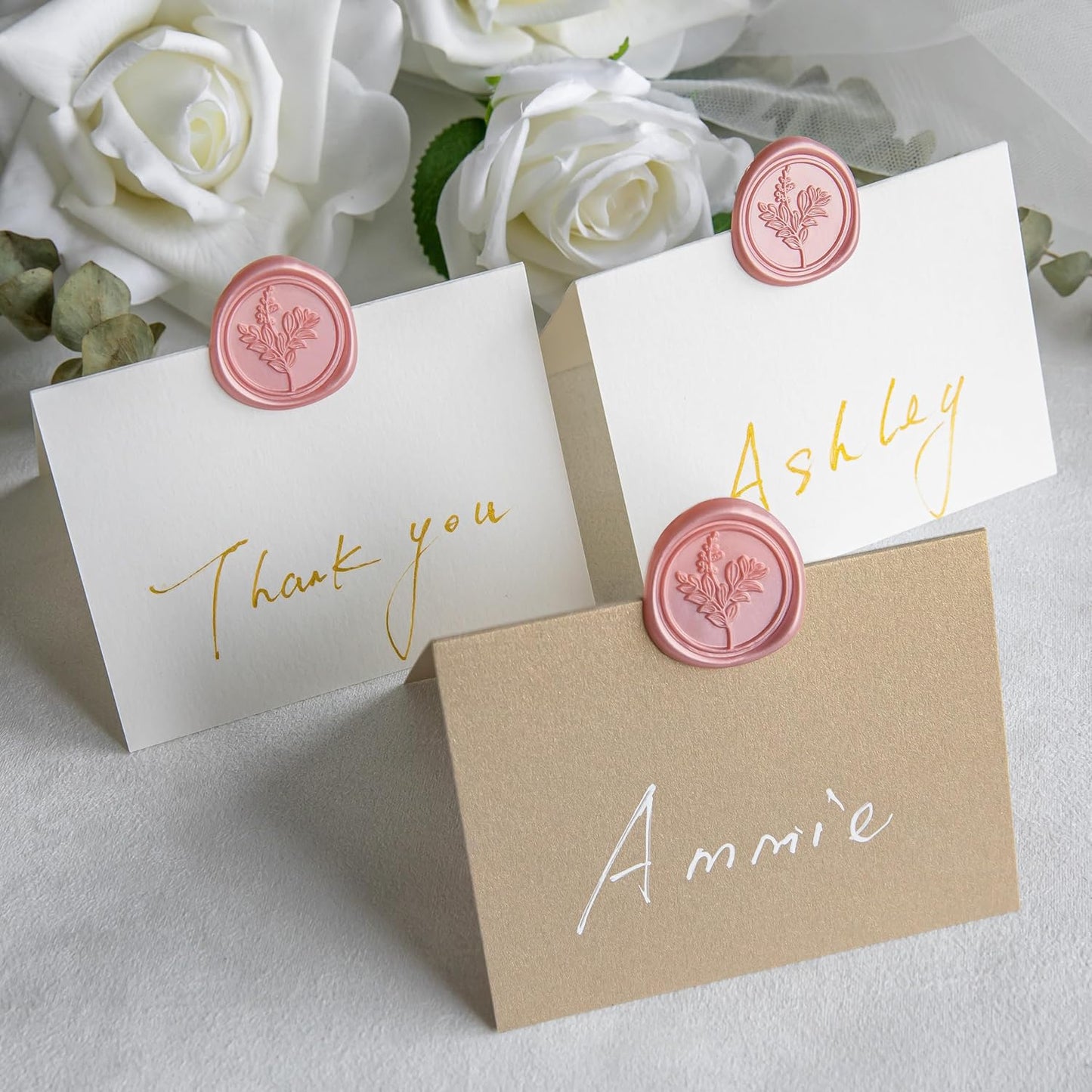 60 Pcs Rose Gold Wax Seal Stickers, Wedding Invitation Accessories Envelope Seals - Peferct for Wedding Accessories, Gift Box Craft Wrapping, Christmas Cards Envelope Decoraction
