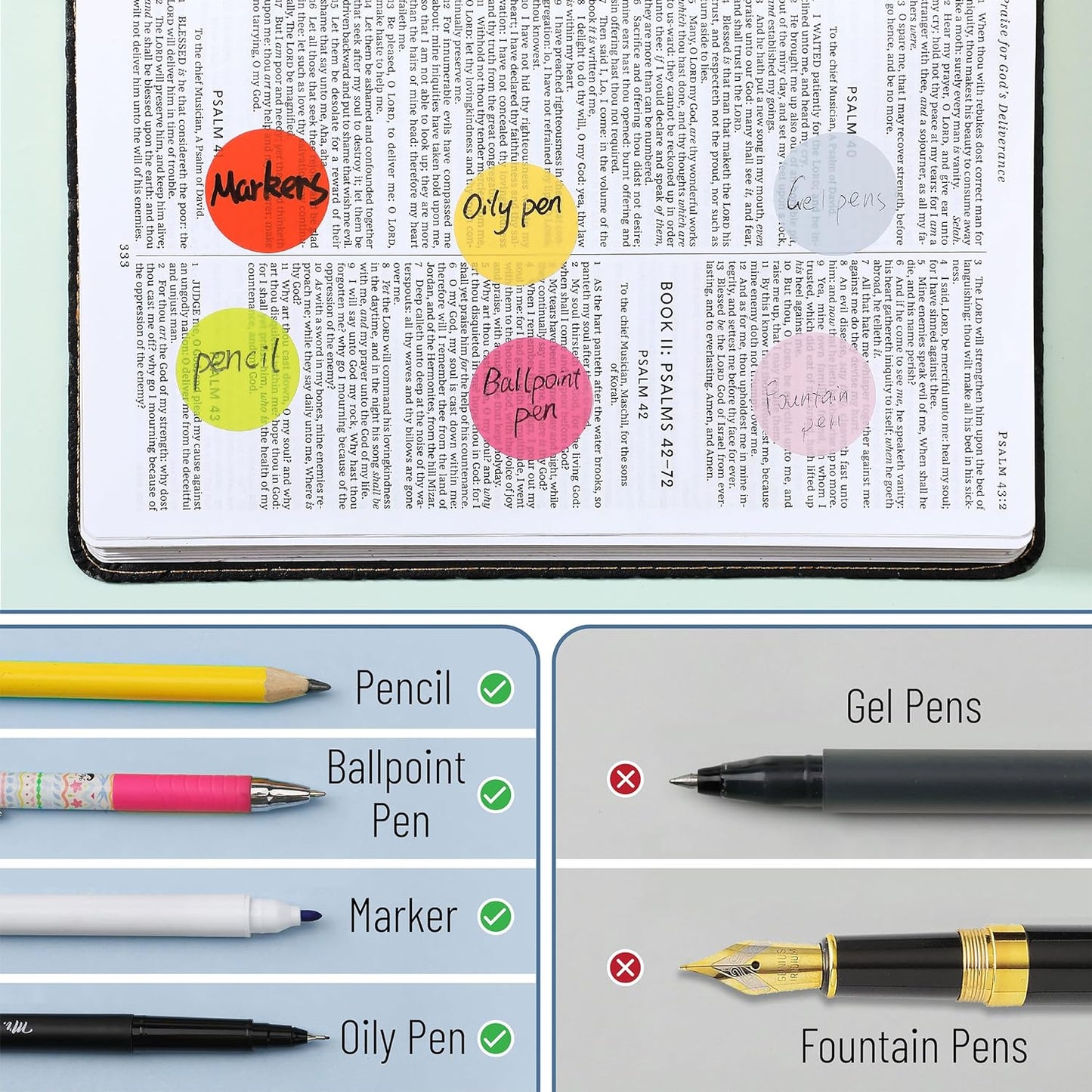 Mr. Pen- Transparent Sticky Notes, 560 Pcs, Assorted Colors, Round Translucent Sticky Notes