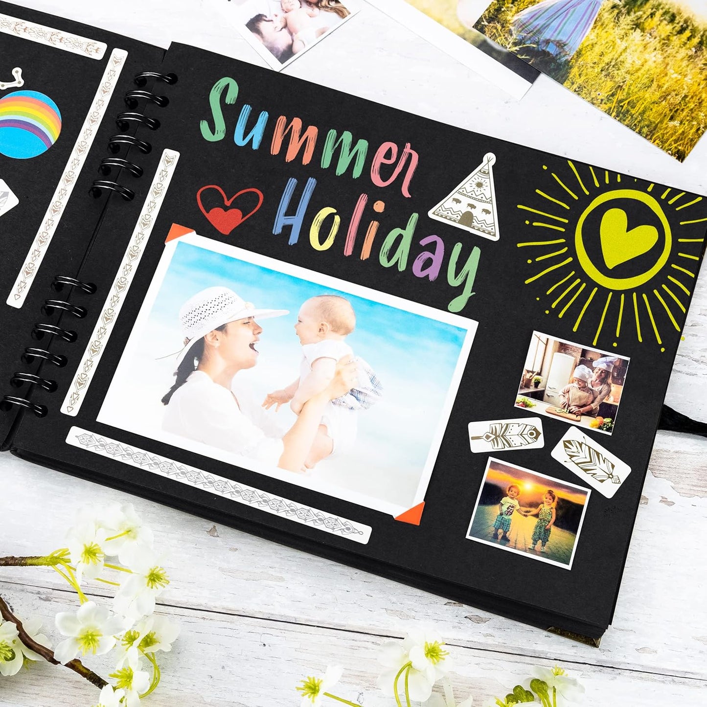 Bstorify Large Scrapbook Photo Albums 50 Pages (11 x 8.5 inch) Black Thick Kraft Paper, Memory Book - Ideal for Your Scrapbooking, Art & Craft Projects