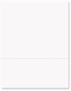 PrintWorks 04331 - Perforated Paper 8 1/2 x 11, 1 Horiz Perf at 3 3/4", 20#, 2500/ctn