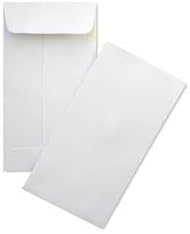 NextDay Labels #7 Coin Envelopes - 500-Pack White Gummed Money Envelopes for Cash, Coins, Jewelry, or Small Parts - Durable White Paper Cash for Home, Office, or Business Use - Made in USA