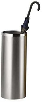Super Quality Umbrella Stand, Brushed Stainless Steel, Solid Round, w/Removable Inner Bin (Stainless Steel, 20" Tall)