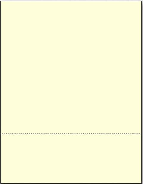 Limited Papers (TM) 8.5x11 Perforated Paper, 20/50 Pound, 75 GSM, Variety of Perforation Sizes and Colors, for Forms, Tickets, Postcards, Business Cards. (Ivory, 2 up – 3.5” from bottom)