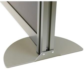 NBF Office Partition Room Divider - 76" H x 72" W Gray, Large Privacy Screen, Portable Partition Wall, Free Standing Office Divider