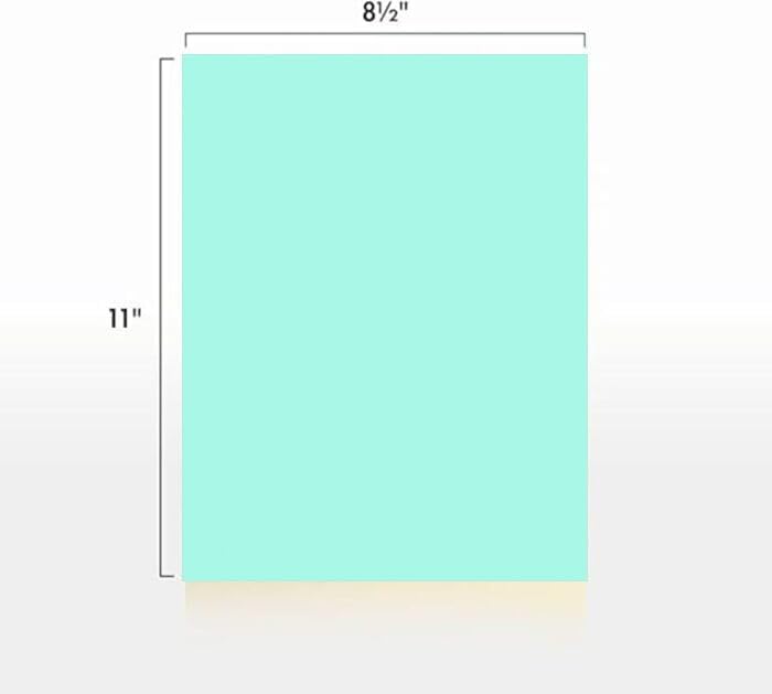 Colored Copy Paper, 20 LB (75 GSM) 8.5 X 11, 500 Sheets (Turquoise)