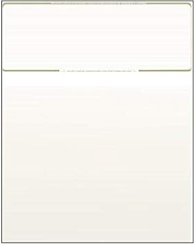 Compuchecks Check on Top Blank Check Paper - 500 Pack, Quick-Books & Laser Printer Compatible - Security Business Checks with Voucher - 8.5" x 11" Gold Pinstripe