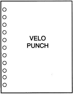 KDM 5124, Pre Punched Paper 8-1/2" X 11" Velo Style 20#, 2500 per Carton