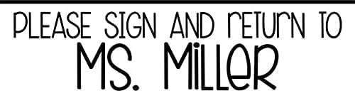 Custom Self-Inking Stamps | 49 Designs | Fun Phrases | Grading Made Easy | Classroom & Book Stamps (Please Sign and Return, Large)