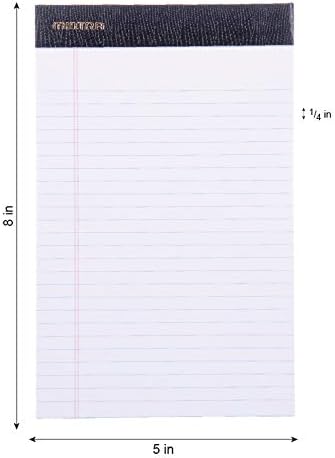 Mintra Office Legal Pads, ((xPremium, 5in x 8in, Narrow (White), 36pk (6-6pks))