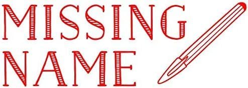 Custom Self-Inking Stamps (Missing Name, Xtra Wide) - Grading Made Easy - 49 Stamp Designs | Fun Phrases for Classroom & Library Books