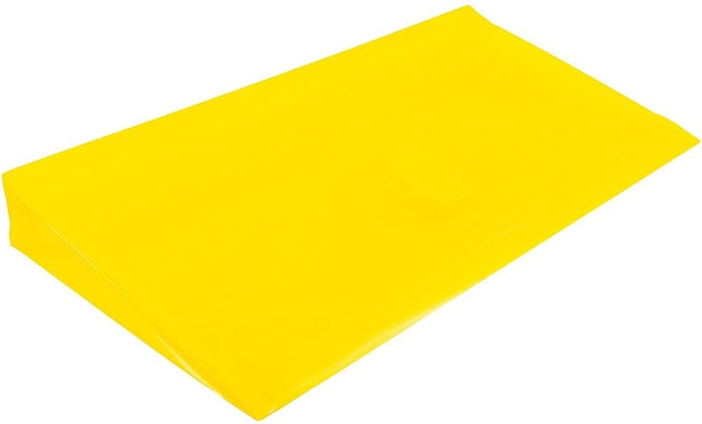 JAM PAPER Plastic Expansion Envelopes with Hook & Loop Closure - #10 Booklet Wallet - 5 1/4 x 10 with 1 Inch Expansion - Yellow - 12/Pack