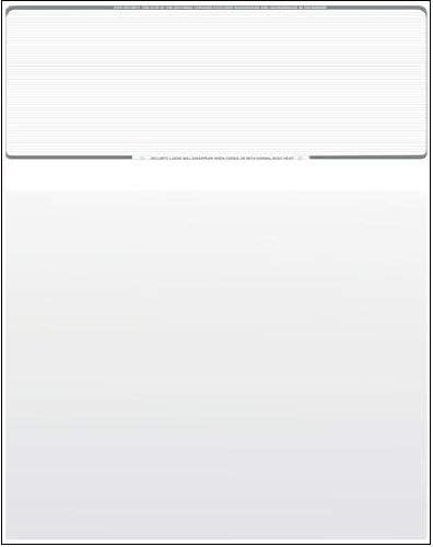 Compuchecks Check on Top Blank Check Paper - 100 Pack, Quick-Books & Laser Printer Compatible - Security Business Checks with Voucher - 8.5" x 11" Platinum Pinstripe