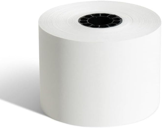 44mm 1-3/4"" x 150' 1-Ply Bond Paper Rolls, 100 Rolls, Compatible with Sharp ER A-320 330 4100 460 470 Register Tape, and More