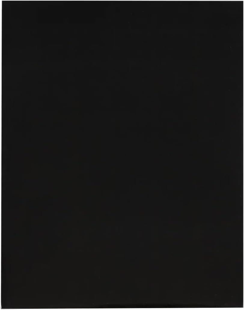 JAM PAPER Custom Printed Semi-Gloss Folders with Round Corner Pockets - Personalized Logo & Text - 10 pt C2S - Black - 100/Pack