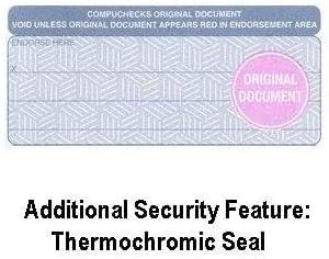 Compuchecks 2000 High Security Blank Check On Bottom Stock Paper Compatible with QuickBooks (Green/Red Cubed) Print Easy Your Computer Checks for Business Or Personal Use - Check Paper Weight # 70