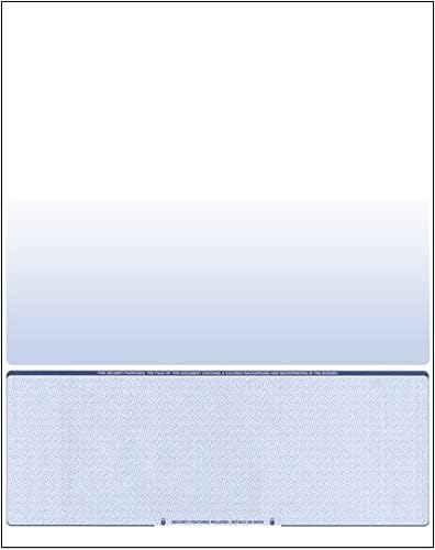 500 Blank Check Stock - Computer Laser Checks - Check on Bottom - Blue Diamond
