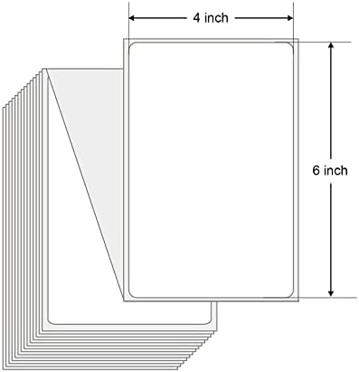 500 Fanfold Direct Thermal Shipping Labels - 4x6, Compatible with Rollo, MUNBYN, iDRPT, Polono, Zebra Thermal Label Printers