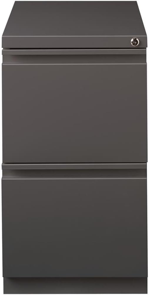 Bowery Hill 20" D Mobile Pedestal 2-Drawer File/File- Full Width Pull in Espresso