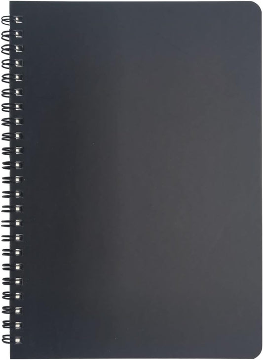 Spiral Notebook, Journal Notebook, 1Pack, Lined Paper Sketchbook, 6” x 8.2”, Black