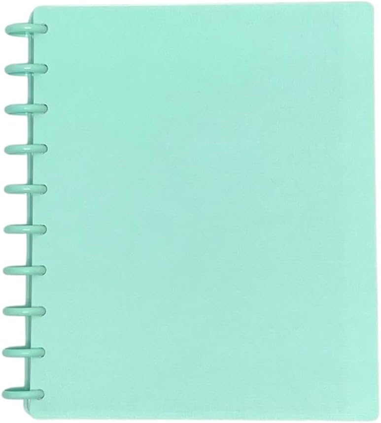 Talia Discbound Notebooks, Planner, Customizable, (Summer Blue w/Summer Blue Discs, Midsize (7.5in x 9.75in))