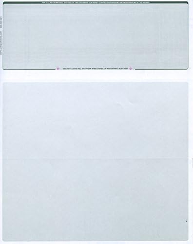 Compuchecks Top Blank Check Paper - 250 Pack, Quick-Books & Laser Printer Compatible - Security Business Checks with Voucher - 8.5" x 11" Green Pinstripe
