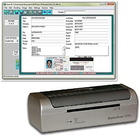 Duplex Driver License Scanner with Age Verification (w/Scan-ID Full Version, for Windows)