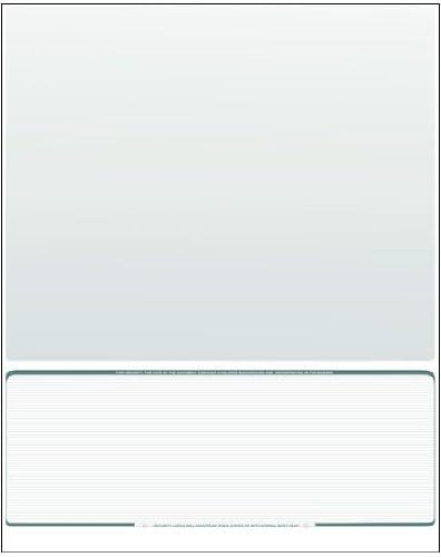 Business Voucher Check Stock - Computer Laser Checks - 500 Sheets, Check on Bottom, Green Pinstripe