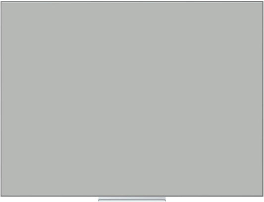 U Brands Glass Dry Erase Board, 36" x 48", 4'x'3', Gray Surface, Frameless, Includes Marker