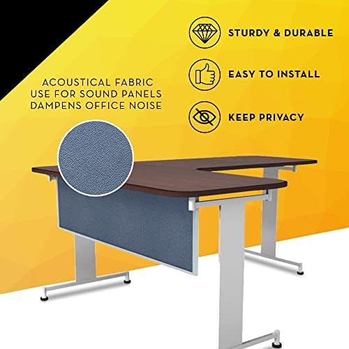 OBEX Acoustic Table Mounted Modesty Desk Privacy & Sound Absorbing Panel for Office Cubicles, 12" x 72", Twilight
