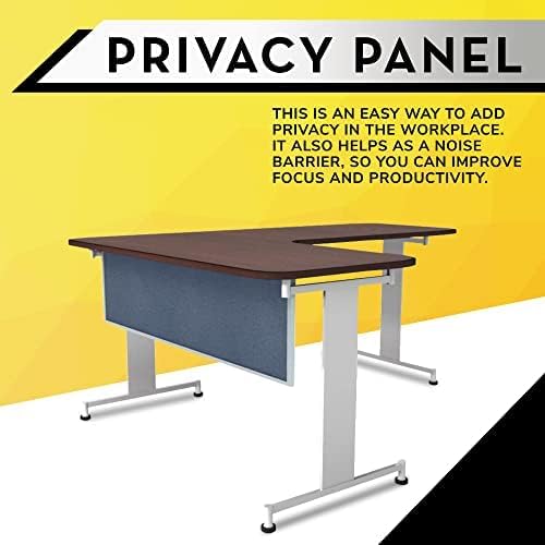 OBEX Acoustic Table Mounted Modesty Desk Privacy & Sound Absorbing Panel for Office Cubicles, 24" x 60", Twilight