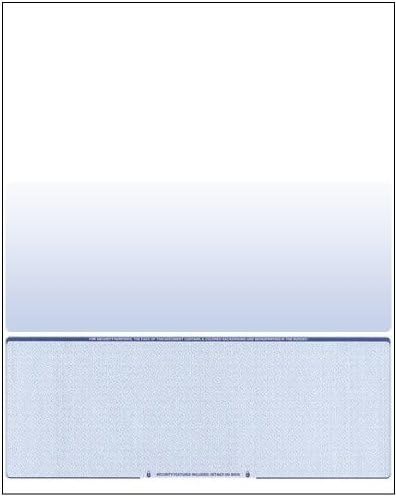 Business Voucher Check Stock - Computer Laser Checks - 1000 Sheets, Check on Bottom, Blue Diamond