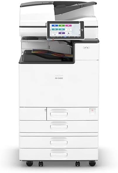 RICOH IM C6000 Color Laser Multifunction Copier - 60ppm, Copy, Print, Scan, Auto Duplex, Network Connectivity, WiFi, Postscript3 Supplement (Renewed)
