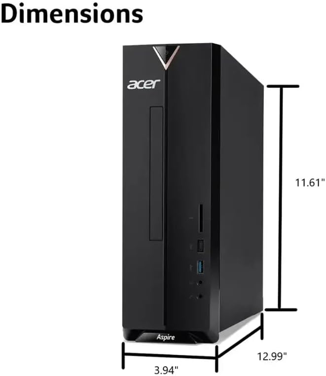 acer Aspire Desktop | 64GB RAM | 2.5TB Storage (2TB SSD+512GB Docking Station Set | Windows 11 Pro with Microsoft Office Trial | Dual-Core Intel Celeron | Keyboard & Mouse | Wi-Fi | Black