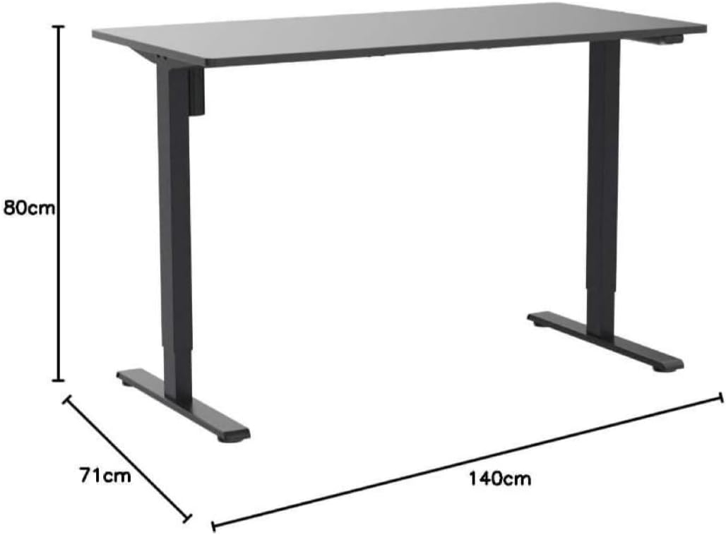FLEXISPOT EN1 Whole Piece Standing Desk 55 x 28 Inches Stand Up Desk for Workstation and Home Office (Black Frame + 55" Black Top, 2 Packages)