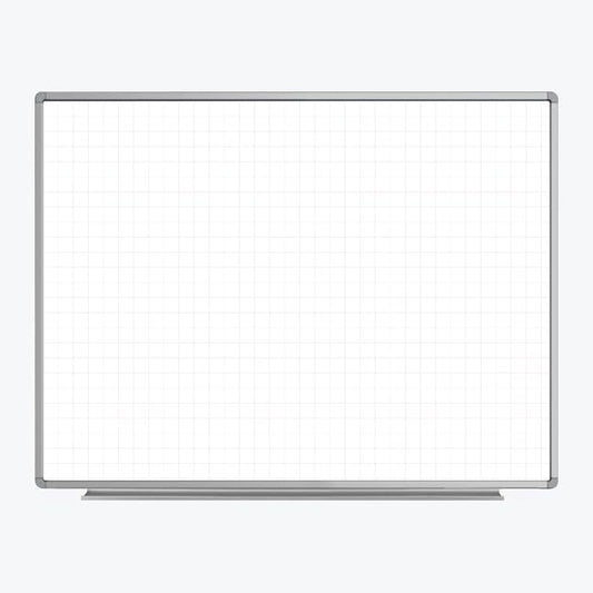 FSE 373-WB4836LB 48" x 36" Wall-Mounted Magnetic Ghost Grid Whiteboard