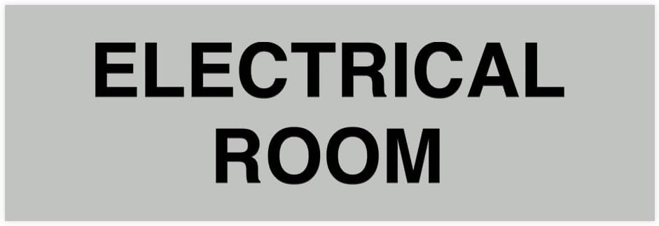 All Quality Basic Electrical Room Sign | Durable Construction | Building Safety - Lt Gray - Large (10 Pack)