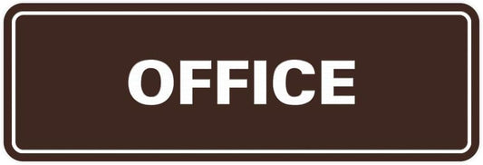 Signs ByLITA Standard Office Sign - Professional Business Signage - Easy to Install (Dark Brown) - Large 1 Pack