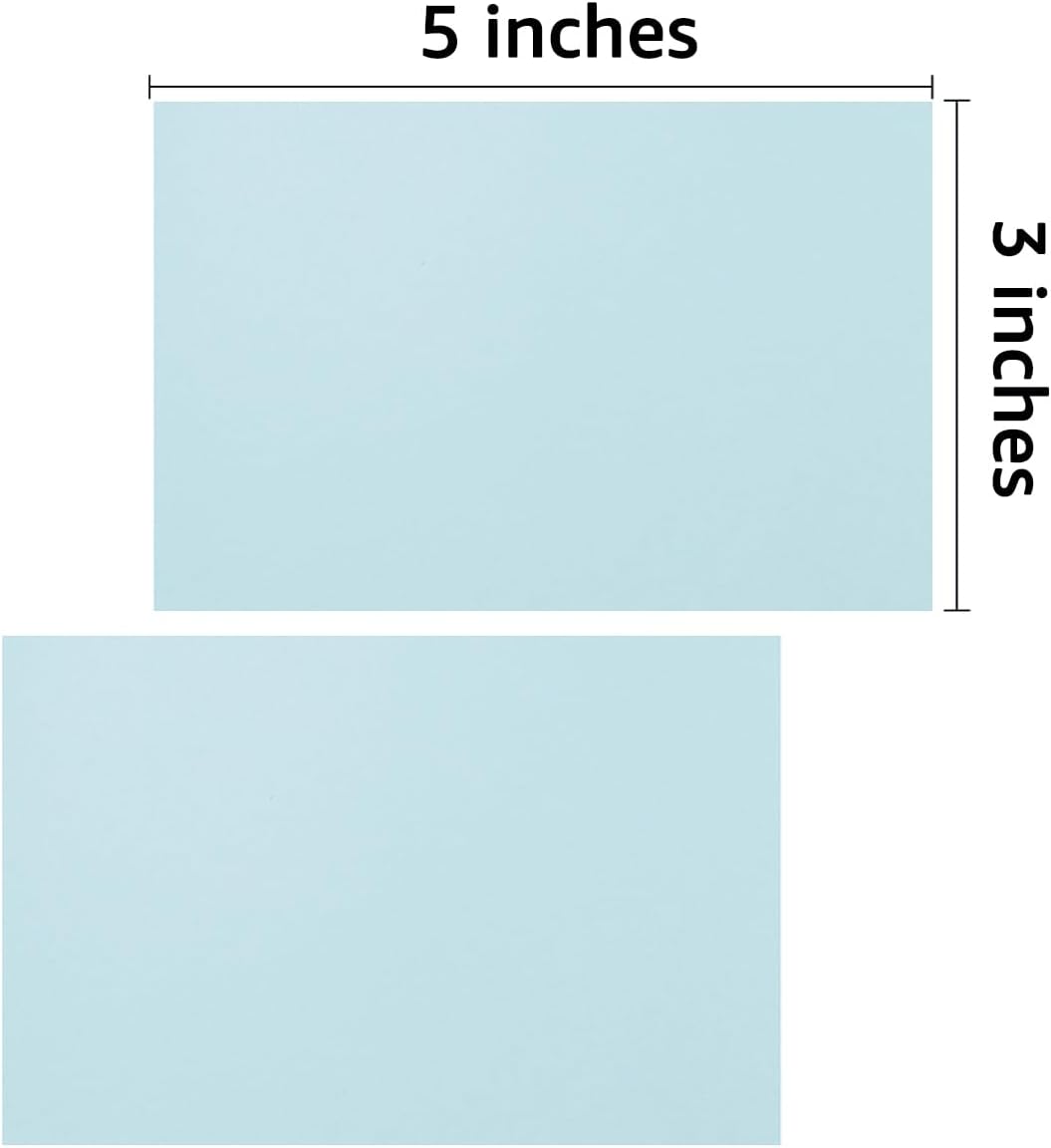 50 Sheets Blank Cardstock Paper 250 GSM Thick Heavy Cards Stock for DIY Art Projects, Card Making, Postcards, Greeting Cards, Birthday Party, Wedding Invitation (Light Blue, 3x5 inches)
