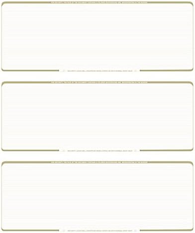 Business Voucher Check Stock - Computer Laser Checks - 3 Checks Per Page, 500 Sheets/1500 Checks, Gold Pinstripe