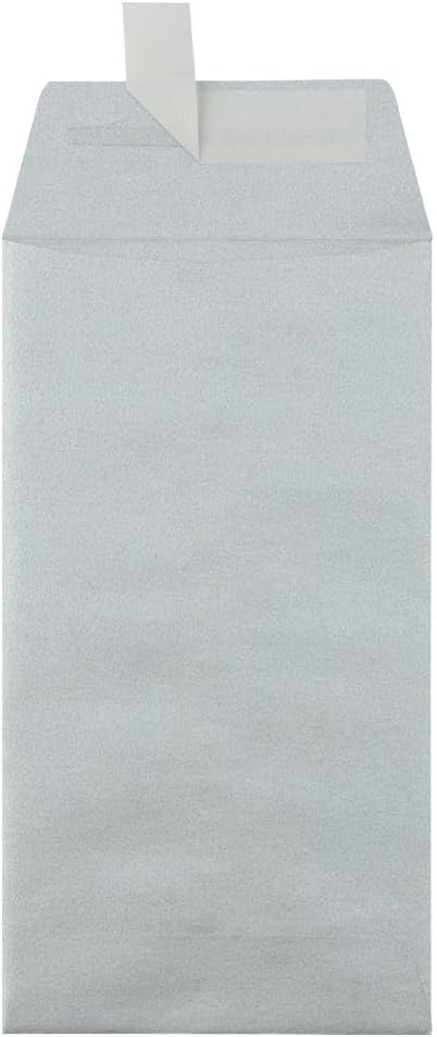 LUXPaper #7 Coin Envelopes | Peel & Press | 3 1/2" x 6 1/2" | Silver Metallic | 80lb. Text | 50 Qty