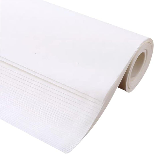 Chinese Blank Xuan Paper Raw, Calligraphy Brush Ink Writing Sumi Rice Paper Without Grids, White Sheng Xuan Paper for Beginner & Intermediate Practice Painting Techniques (90 Sheets)