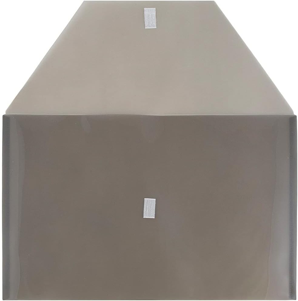 JAM PAPER Plastic Envelopes with Hook & Loop Closure - Legal Booklet - 9 3/4 x 14 1/2 - Smoke Gray - 12/Pack