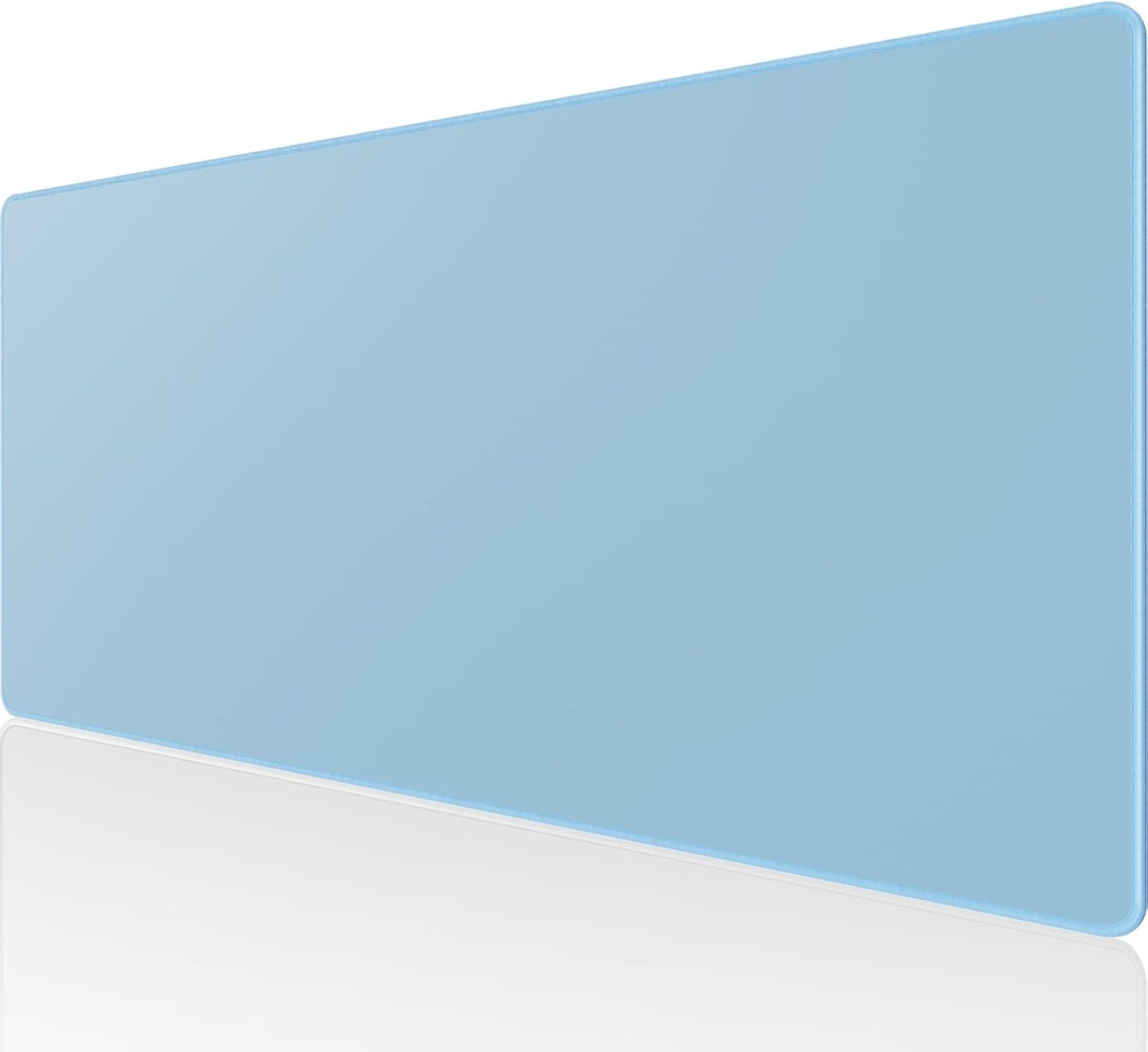 KTRIO Large Gaming Mouse Pad with Stitched Edges, Extended Mousepad with Superior Micro-Weave Cloth, Non-Slip Base, Water Resist Keyboard Pad for Gamer, Office & Home, 31.5x15.7in, Ice Blue