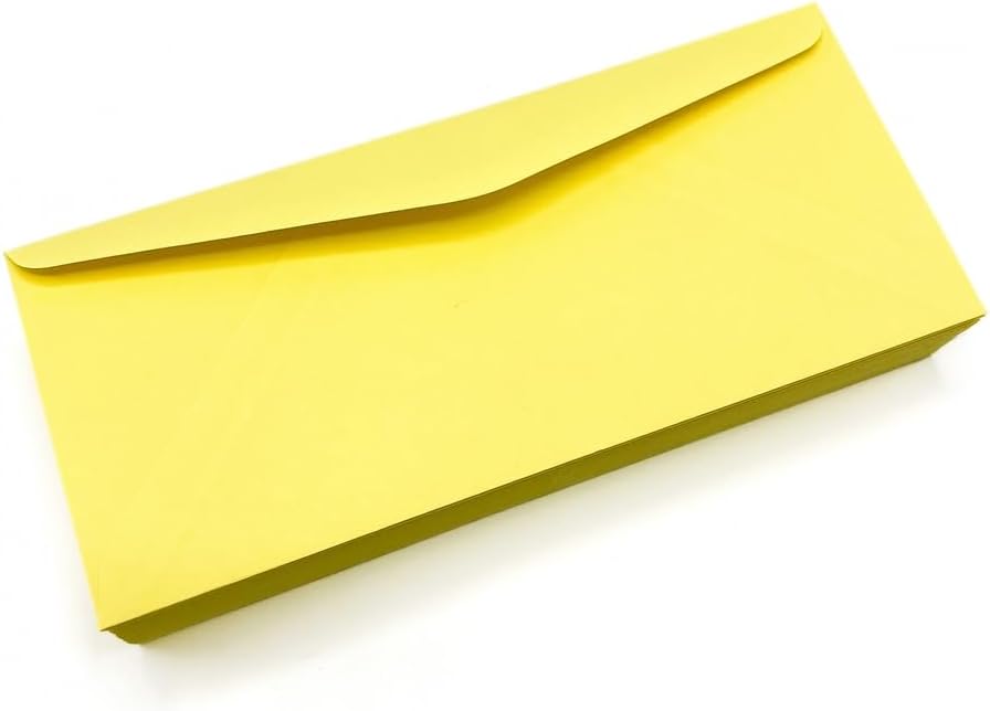 Limited Papers (TM) No. 10 Regular Standard Mailing Envelope - Pastel - Soft - 24 Pound (4.8 inch x 9.5 inch) - Announcement, Invoices, Checks, Letters, Contracts, Business Envelopes (Canary, 1000)